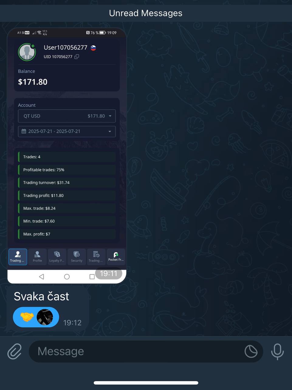 Telegram screenshot